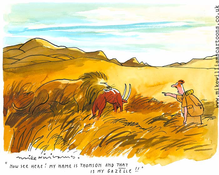 Thomson's Gazelle cartoon by Mike Williams